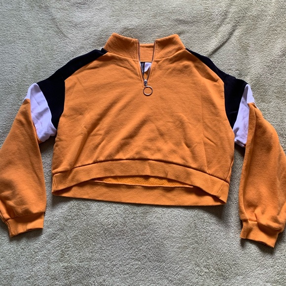 Color block cropped sweater - Picture 1 of 2